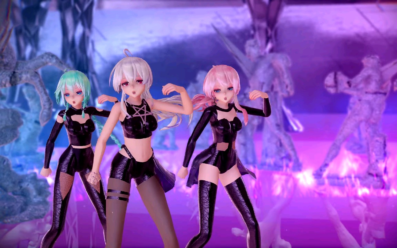 mmd-初音-巡音-弱音-kda - the baddest