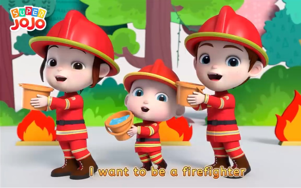 [图]Super JoJo启蒙儿歌-I Want to Be A Firefighter [DANCE] 我想成为一名消防员