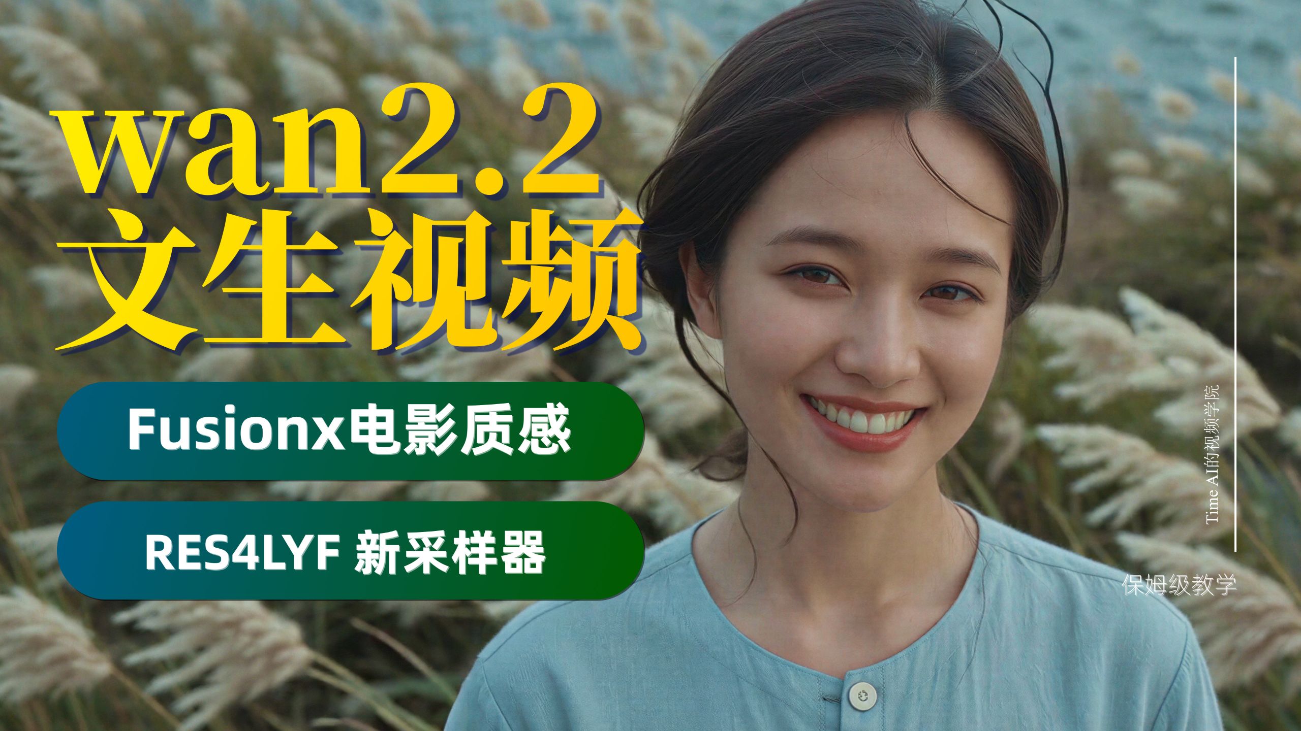 【ai视频学院】wan2.2文生视频，3大AI视频神器！sage attention加速+FusionX Lora+SeedVR2放大，加速视频，高清放大