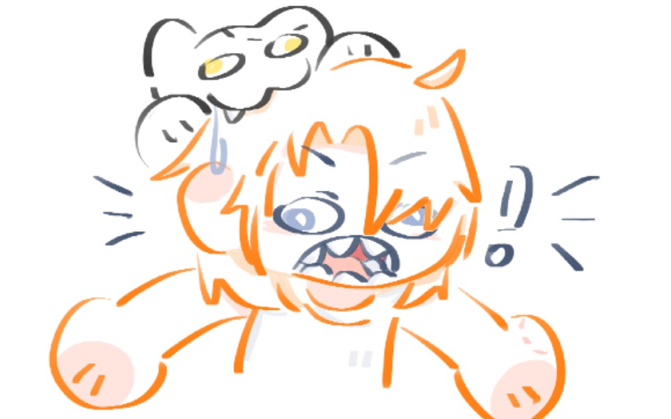 睿智猫猫鱼鱼互啃一只大哈鱼小动画手书