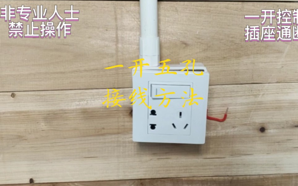 一开五孔插座接线方法哔哩哔哩bilibili