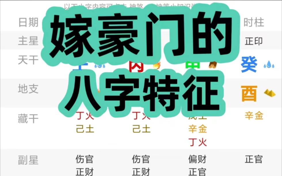 [图]嫁豪门的八字特征