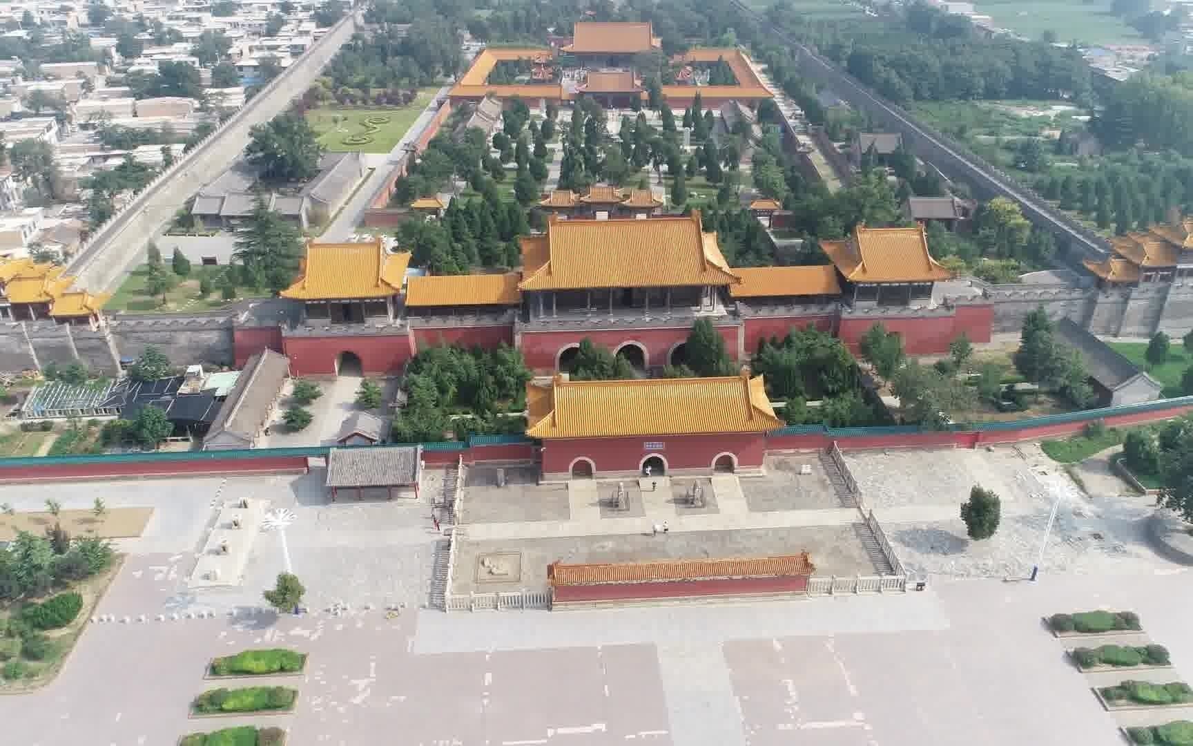 [图]航拍西岳庙：陕西最大的古建筑群