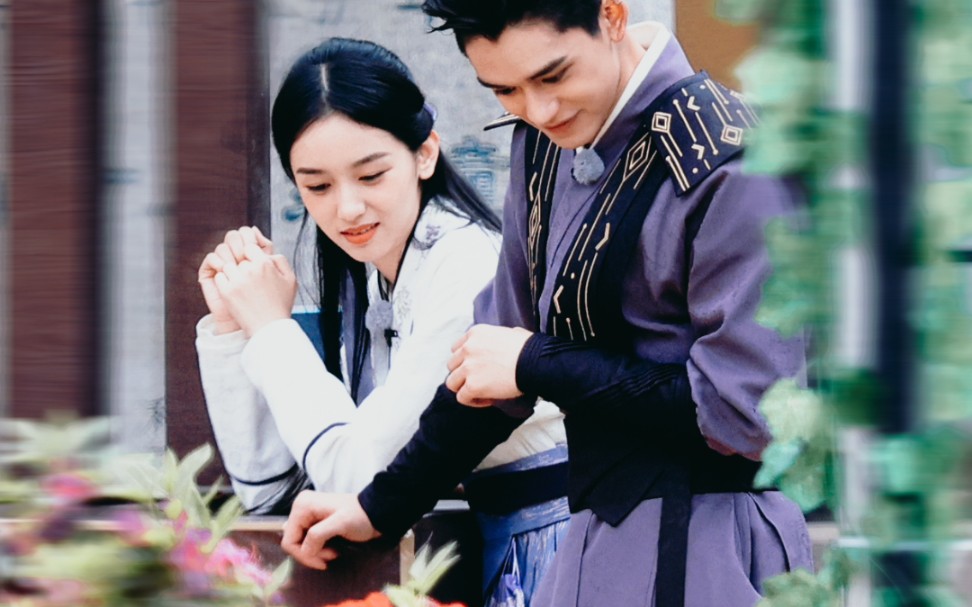 黄旭熙周也帅哥美女同框了好像在拍古装剧啊曹丕甄姬