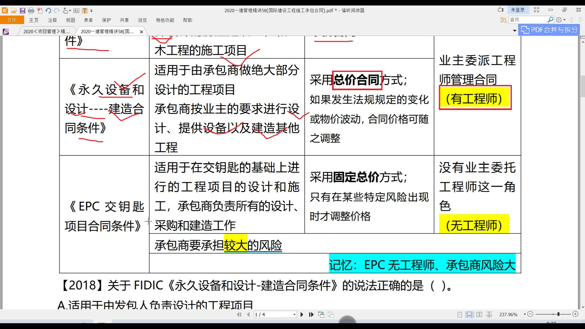 T2020一建管理精讲58(国际建设工程施工承包合同)哔哩哔哩bilibili