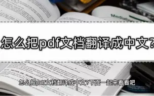 下载视频: 怎么把pdf文档翻译成中文？文档翻译软件推荐！