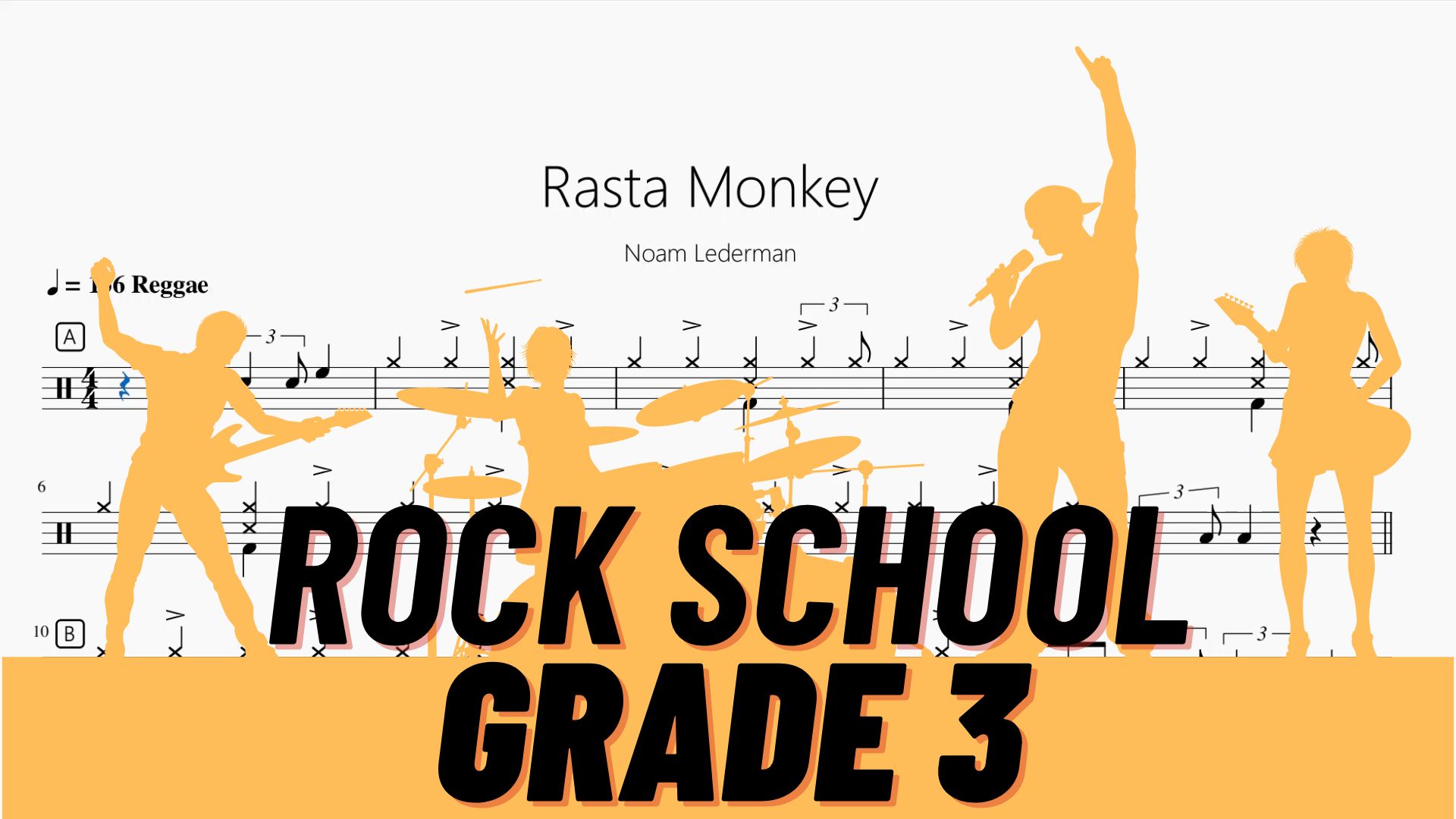 [图]Rasta Monkey【Rock school Lv3】动态鼓谱