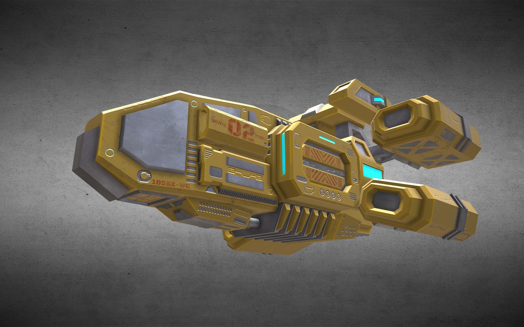 【maya】次世代-飞船模型制作,3d游戏建模教程