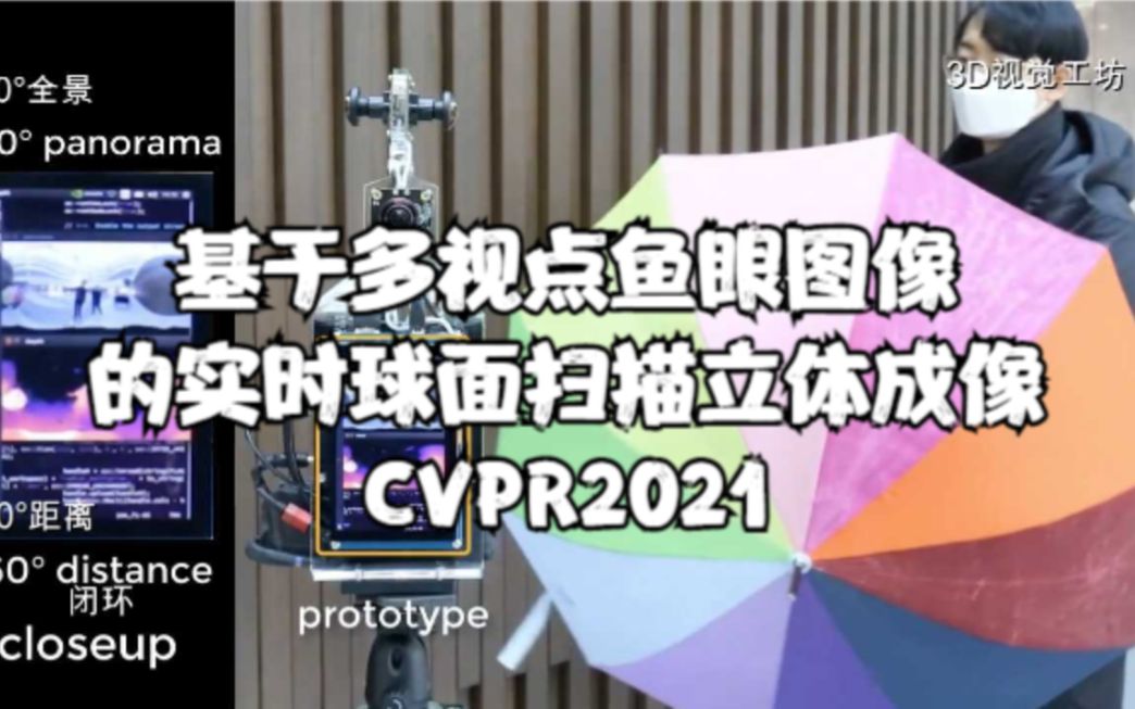 CVPR2021,基于多视点鱼眼图像的实时球面扫描立体成像哔哩哔哩bilibili