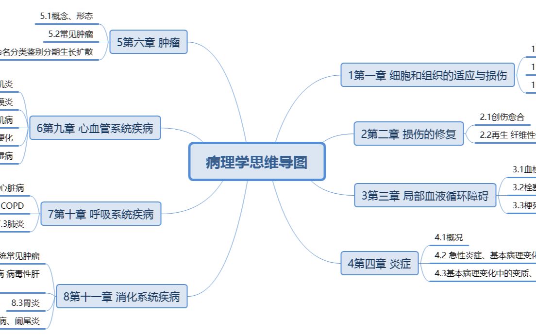 病理学绪论思维导图图片