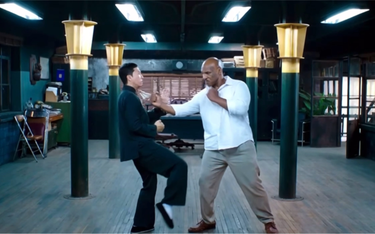 叶问用咏春正宗大战拳王泰森拳拳到肉弘扬中华武术传统