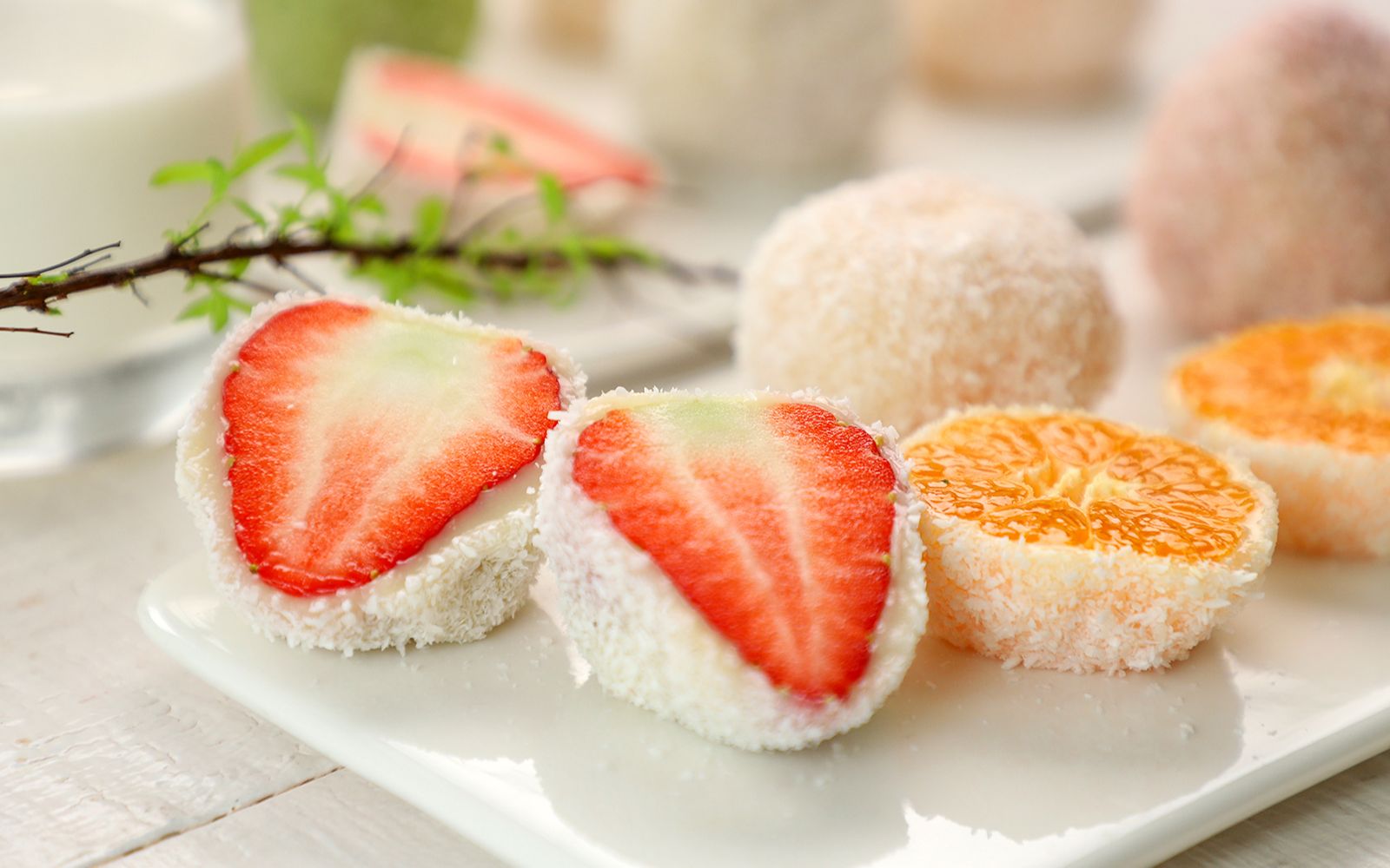 水果大福新年开运甜店里一个卖十几块自己能做一大盘