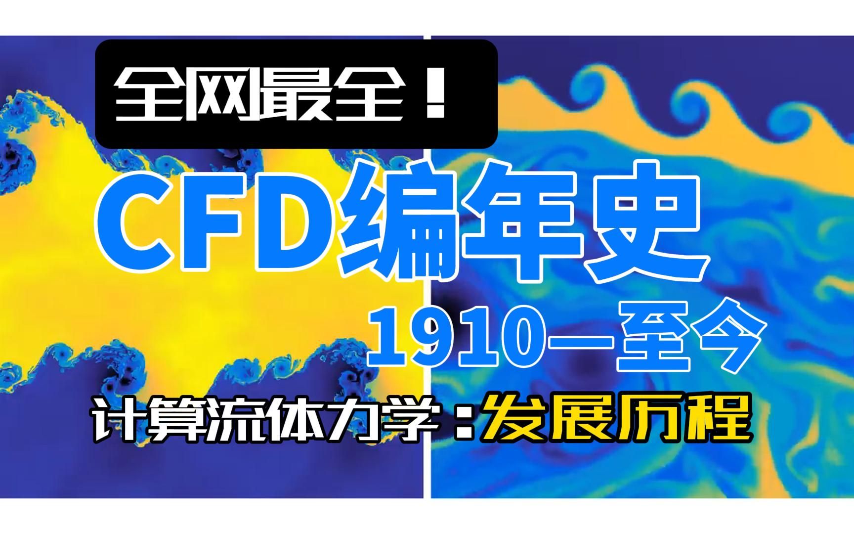 【全网最全】CFD编年史:计算流体力学的发展历程!哔哩哔哩bilibili