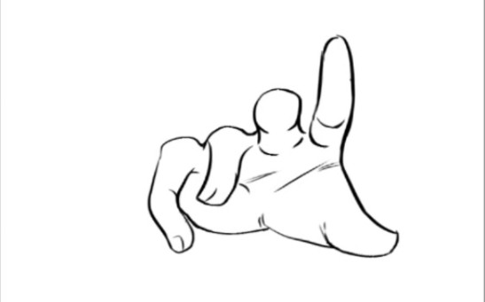 跟着视频学习画画的第十八天(有透视的手手)