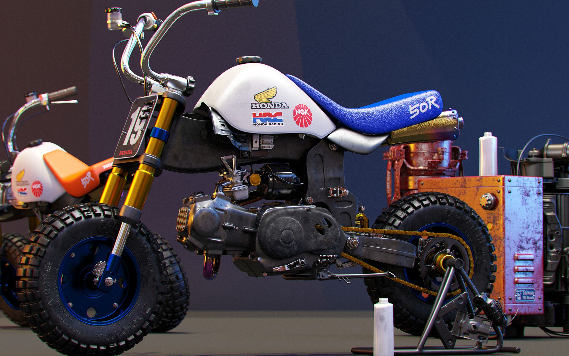 【maya建模】次世代机车高模卡线布线制作,零基础机车模型建模全流程