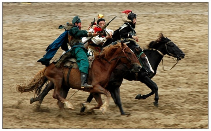 广州佛山三国央视南海影视城《三英战吕布马术表演》_哔哩哔哩_bili