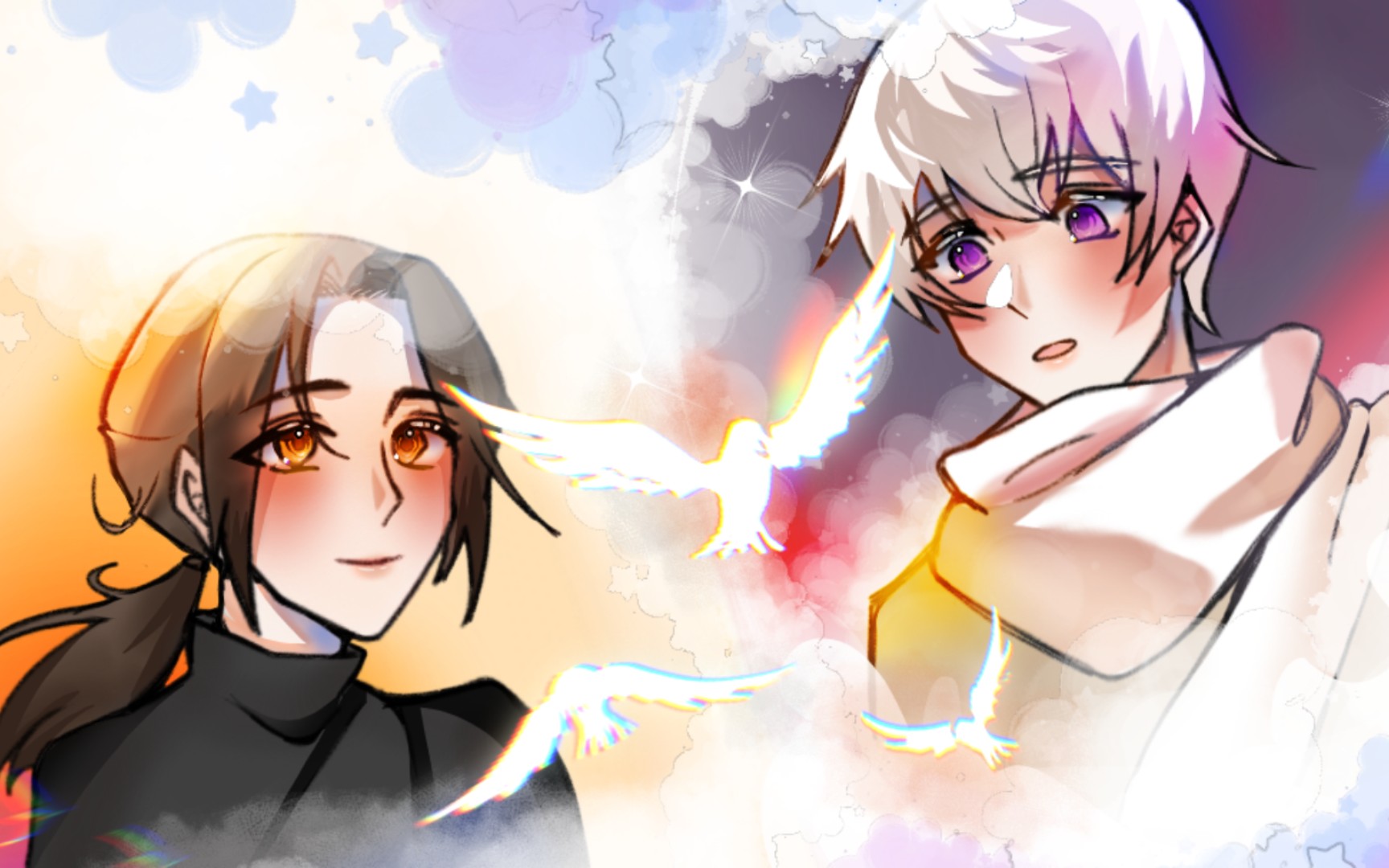 (aph/露中/绘画)迟来的情话