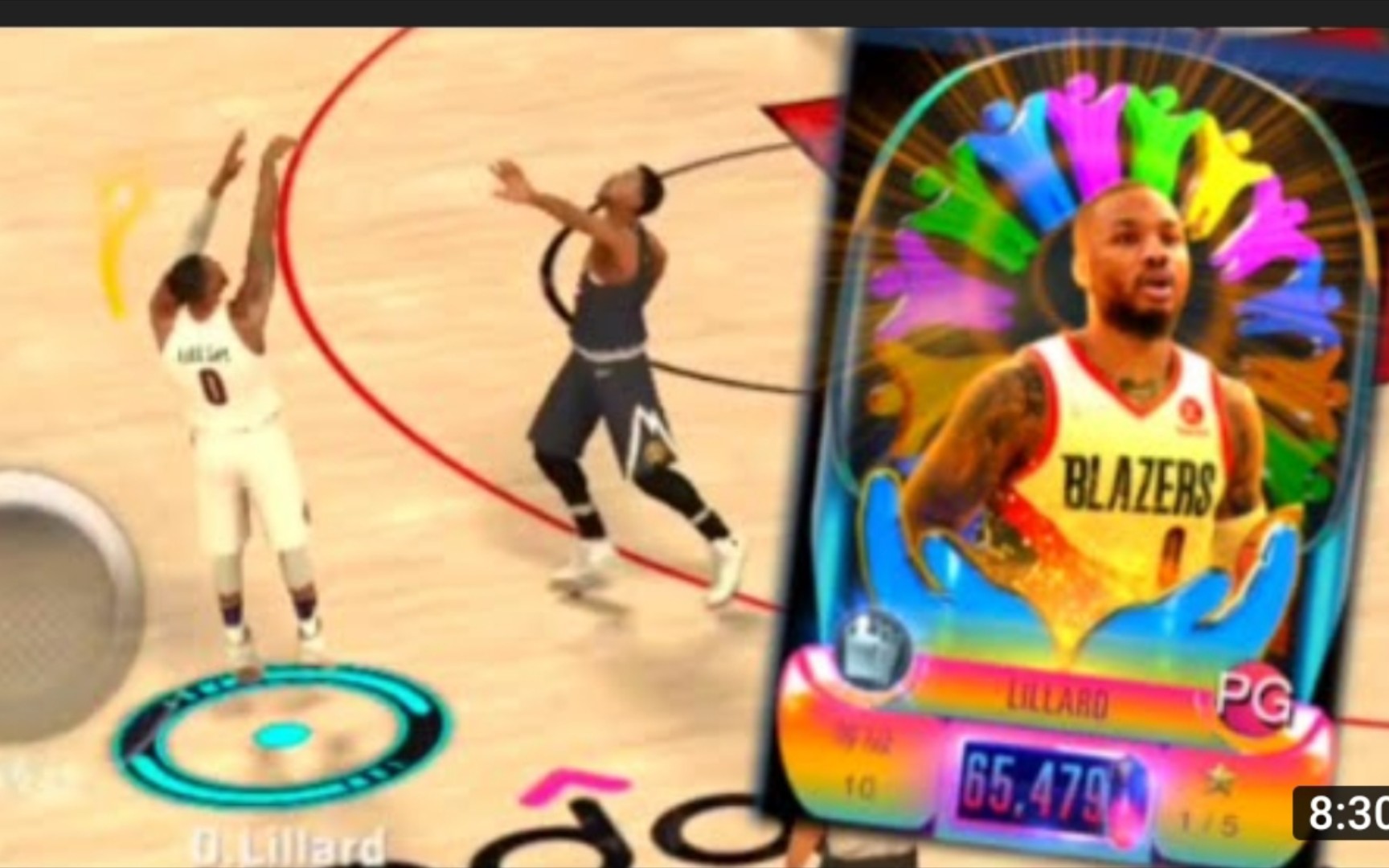 [图]NBA 2K Mobile -「暗物质Lillard」试用😀！不错但「这点」还是逊色Curry一些！