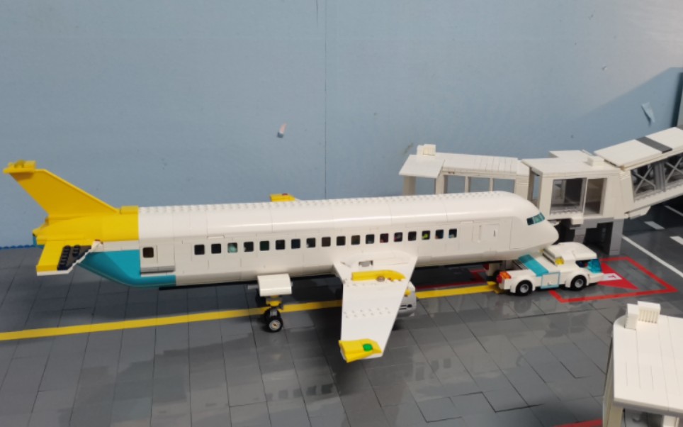 乐高机场moc航站楼国内到达下机领取行李指引