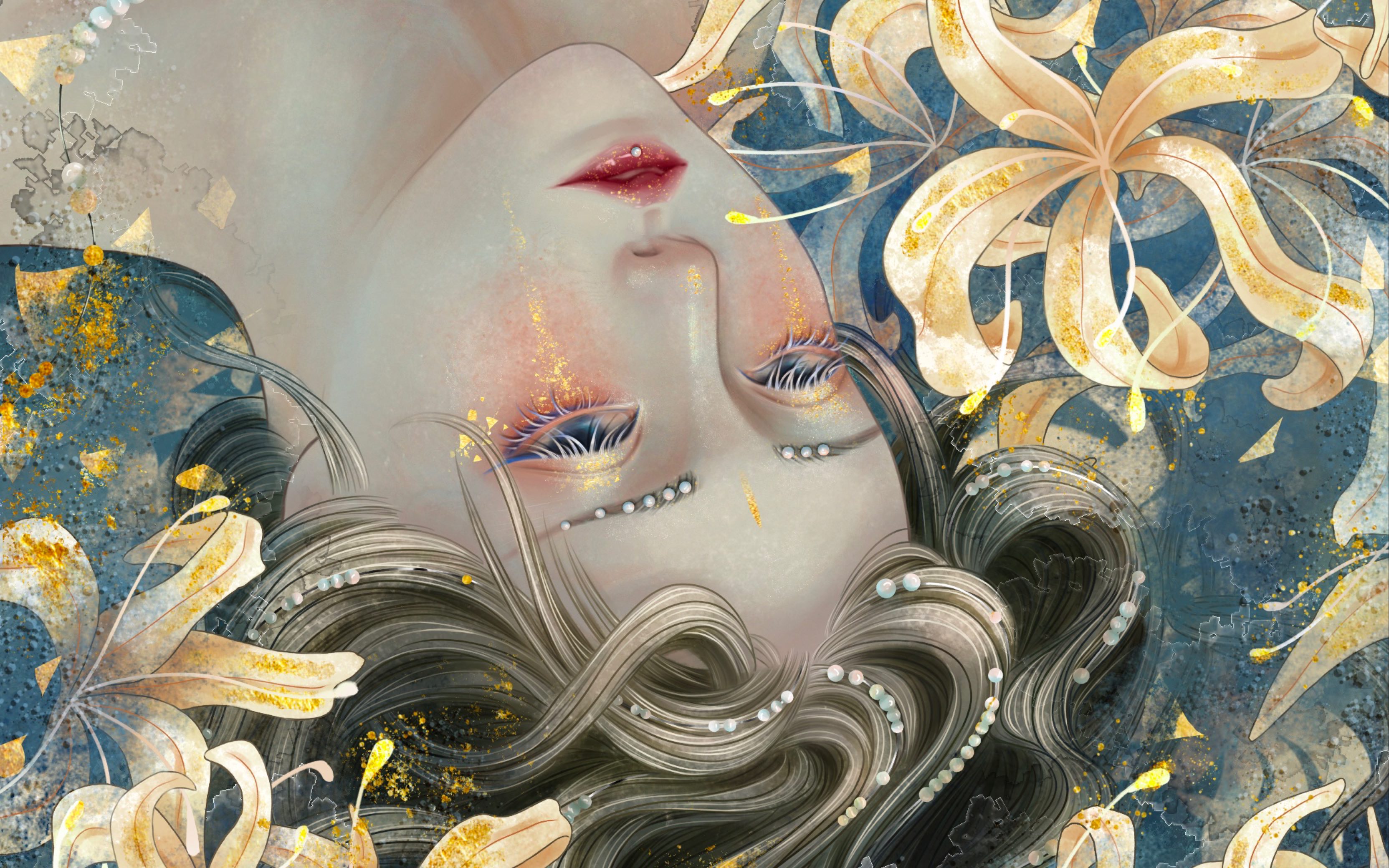 彼岸花神绘画过程