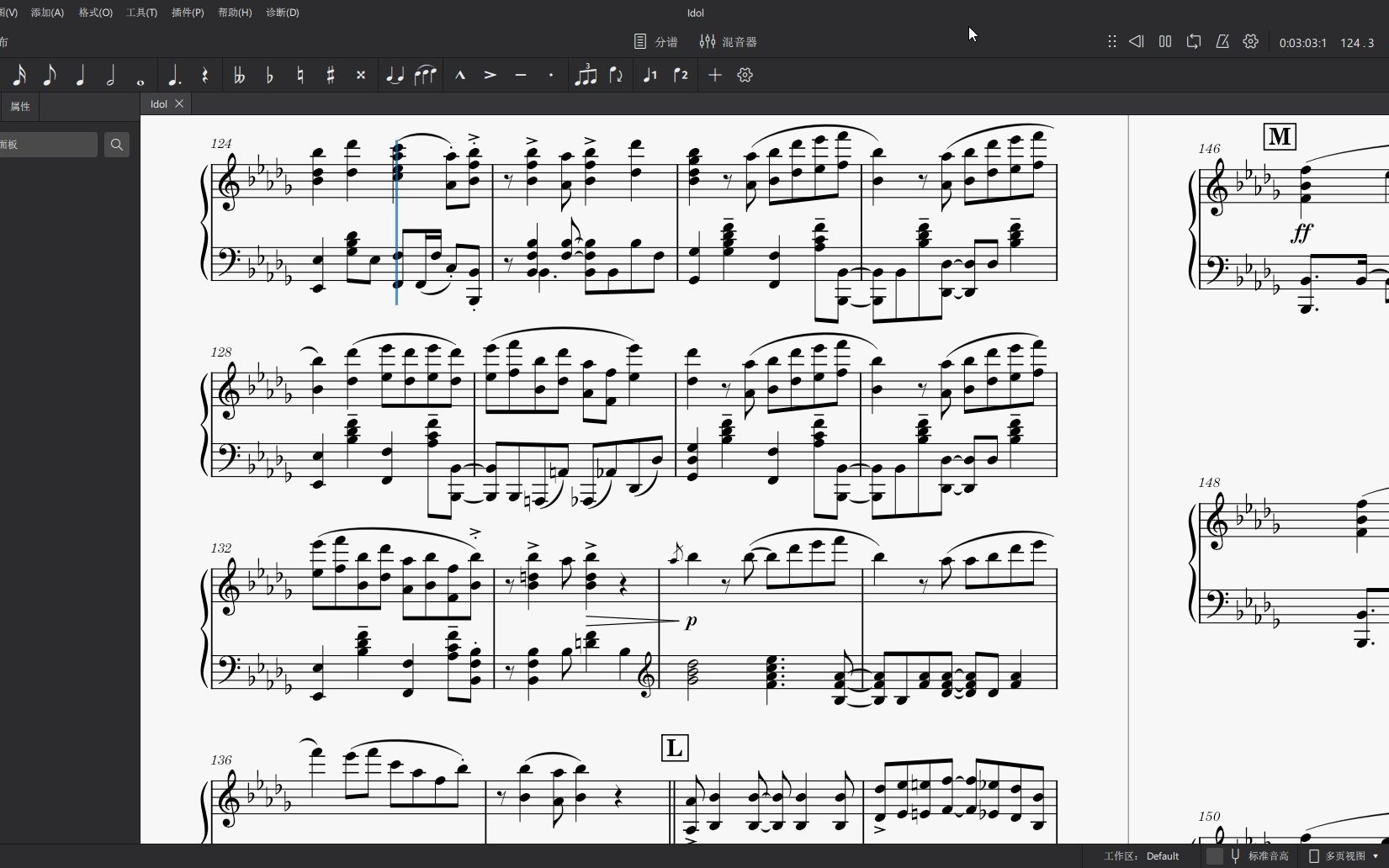 【musescore】アイドル(偶像)animenz钢琴版