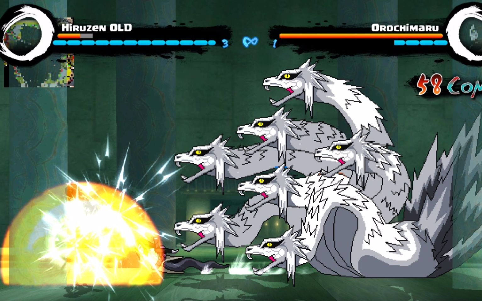 【mugen】四版本三代目火影 vs 四版本大蛇丸【720p】【60帧】