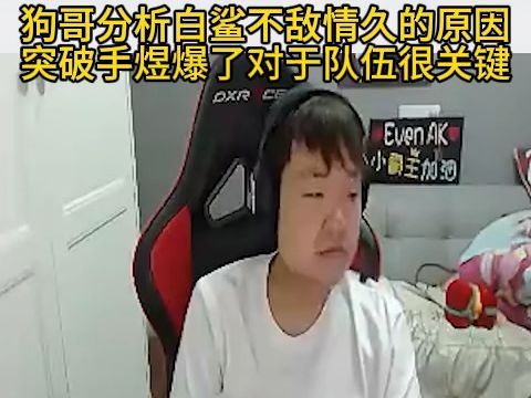 狗哥分析白鲨不敌情久的原因,突破手煜爆了对于队伍很关键网络游戏热门视频