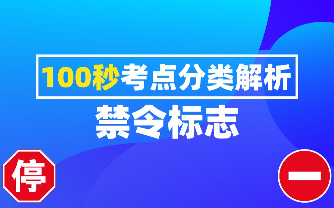 一不留神就掉坑里,这些禁令标志你能分清楚吗?哔哩哔哩bilibili