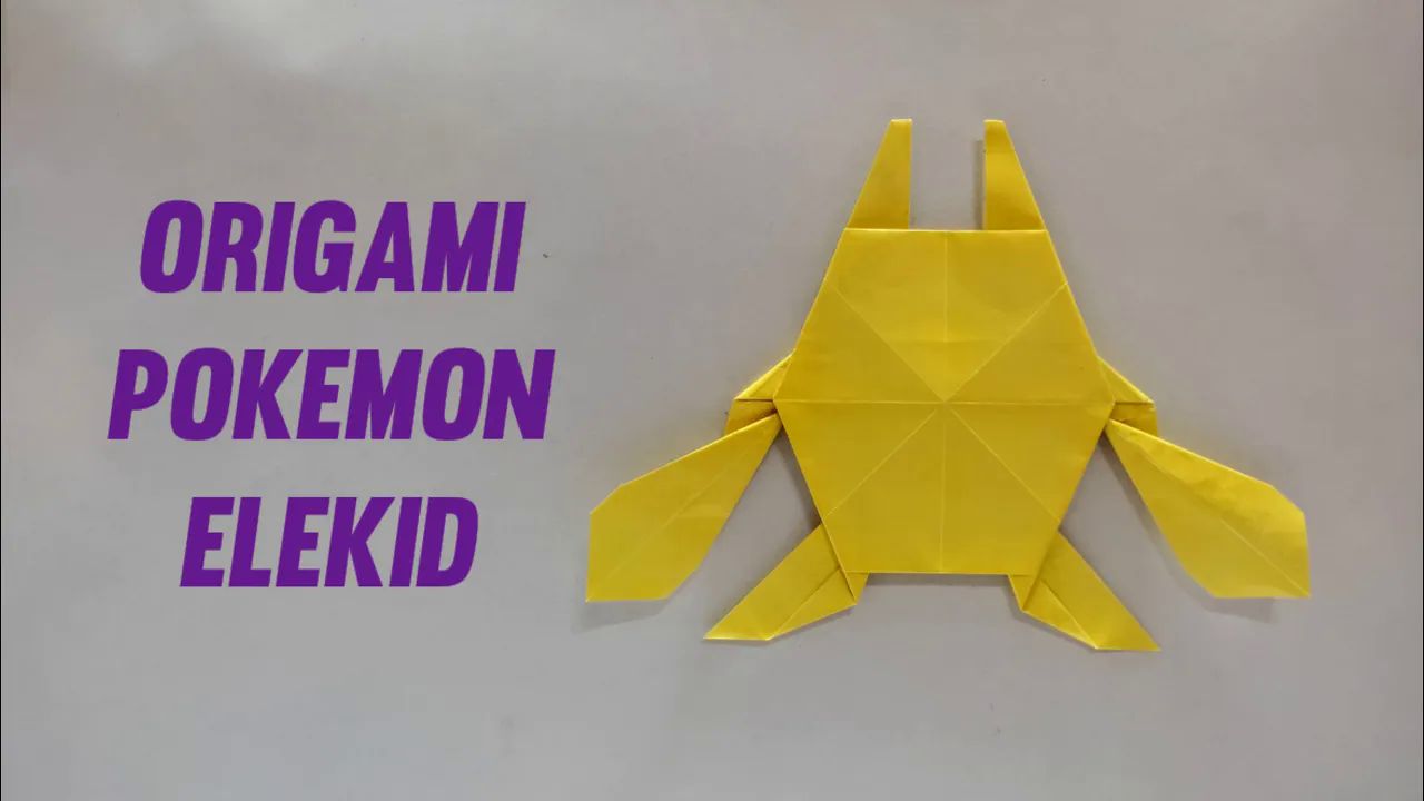 【origami instructions】電擊怪寶可夢摺紙教程pokemon elekid easy