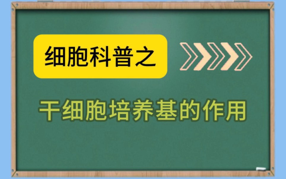 干细胞培养基有什么作用?哔哩哔哩bilibili