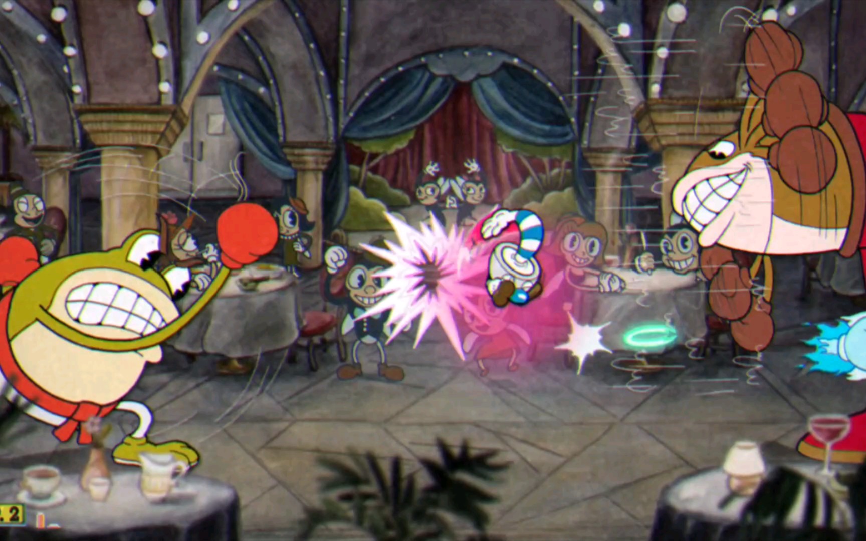 《茶杯头cuphead》专家难度-夜总会之灾