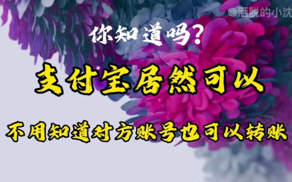 你知道吗?支付宝居然可以不用知道对方账号也可以转账哔哩哔哩bilibili