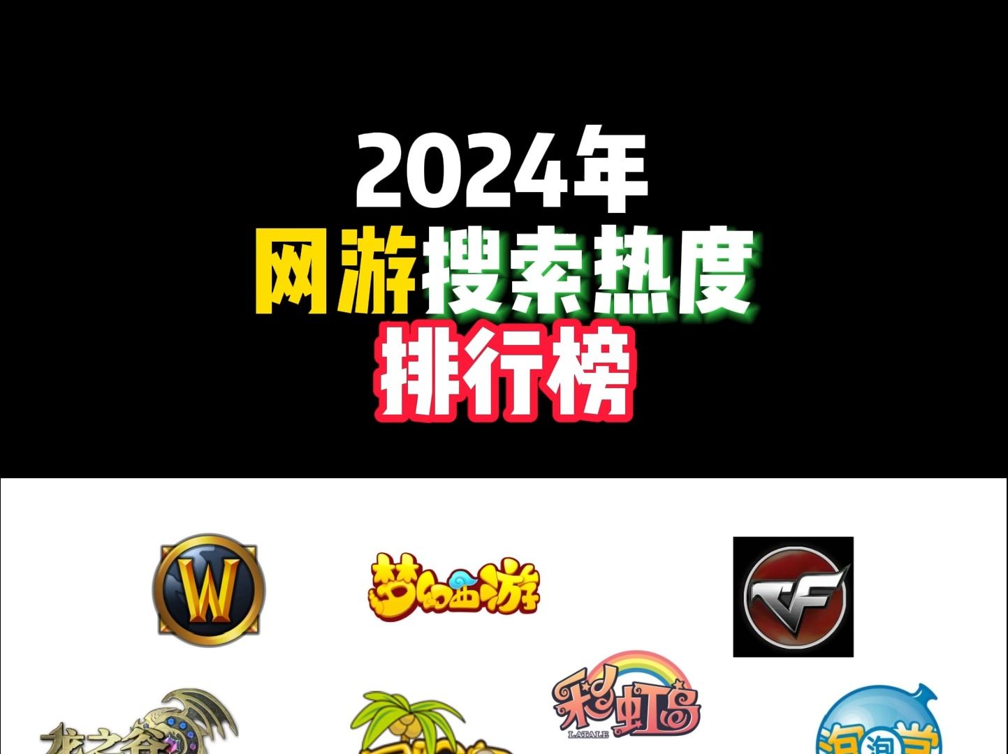 2024年网游排行榜,冒险岛竟然上榜了网络游戏热门视频