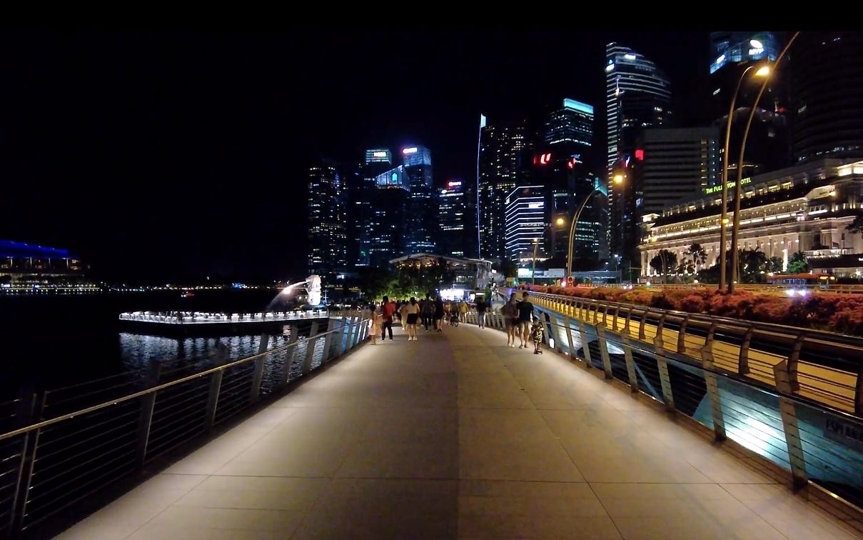 【超清新加坡】疫情下的新加坡城市街景 自行车骑行 (1080p高清版)