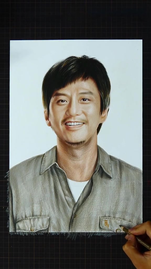 彩铅手绘邓超,跟我一起学画画,_哔哩哔哩 (゜-゜)つロ 干杯~-bilibili