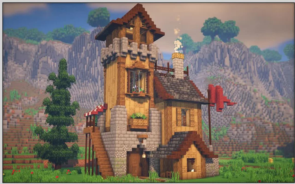 【minecraft建筑教程】生存塔楼建造教程