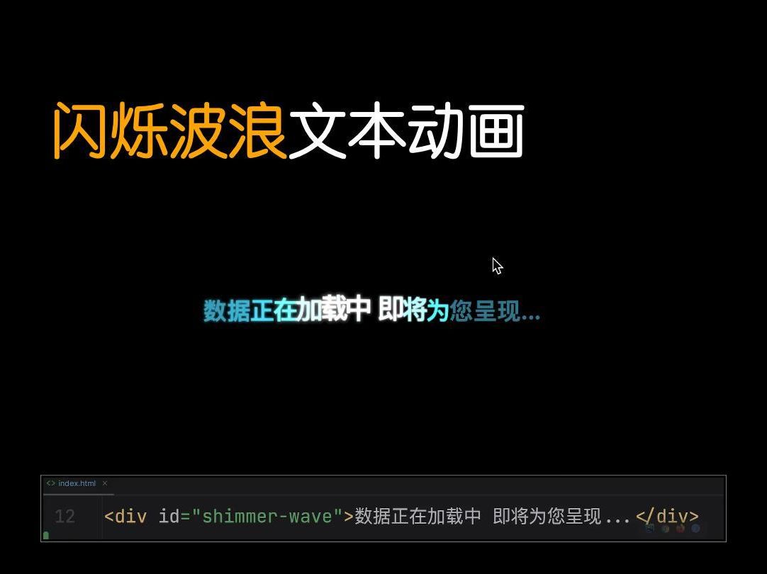 HTML+CSS+JS实现闪烁波浪文本动画效果哔哩哔哩bilibili