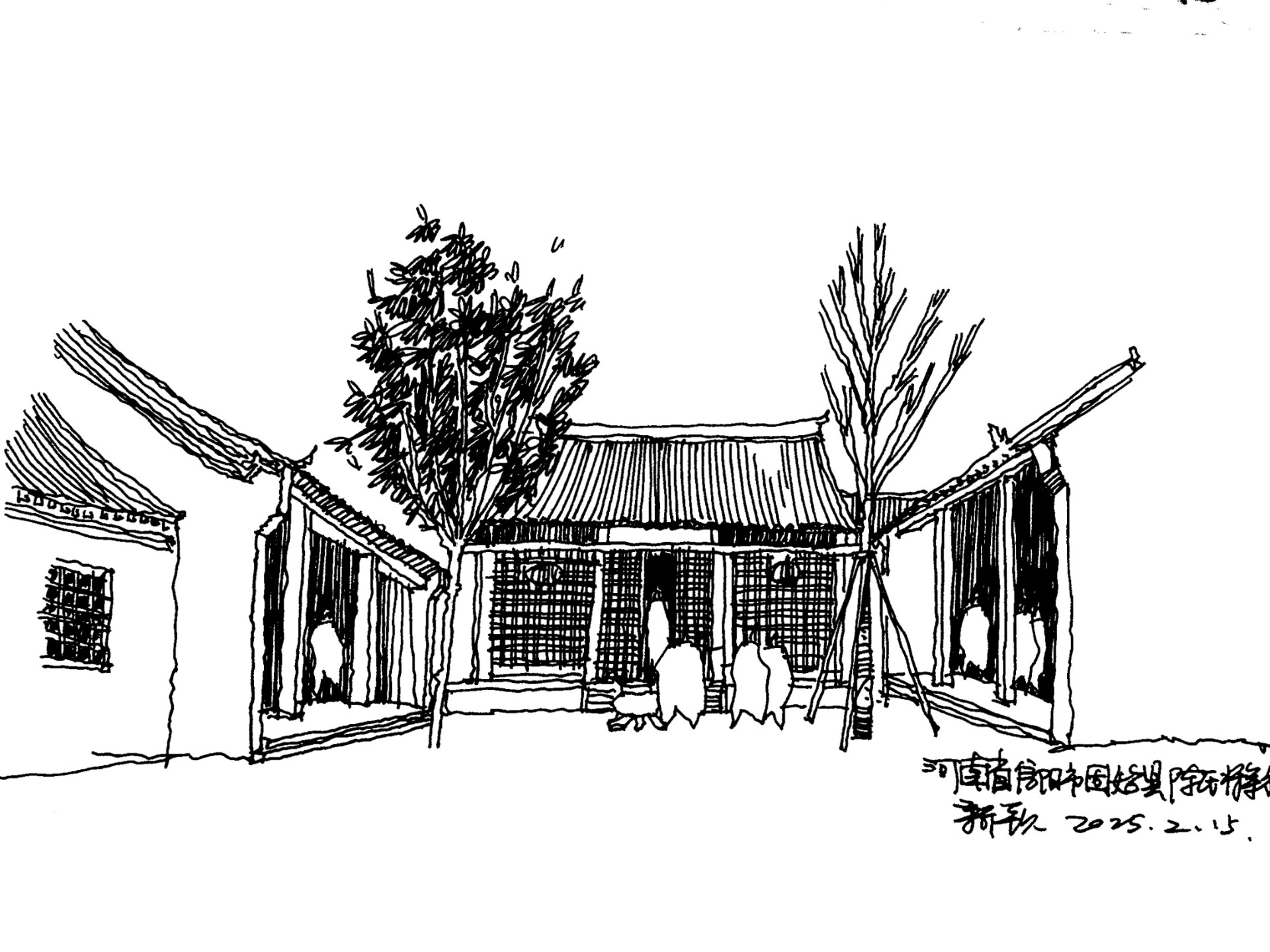 古建筑速写|河南省信阳市固始县陈氏将军祠