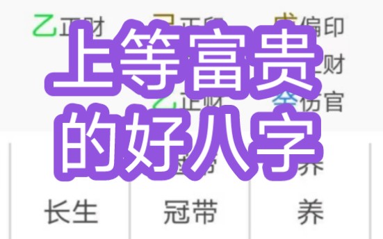 上等富贵的好八字哔哩哔哩bilibili