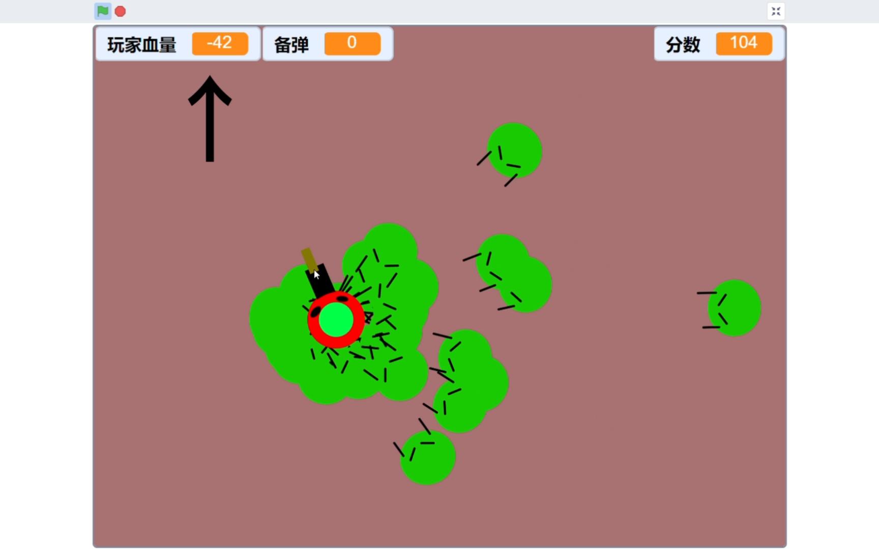 【scratch小游戏】改进了一下打僵尸的游戏,就是这个负数的血量是啥意思?哔哩哔哩bilibili