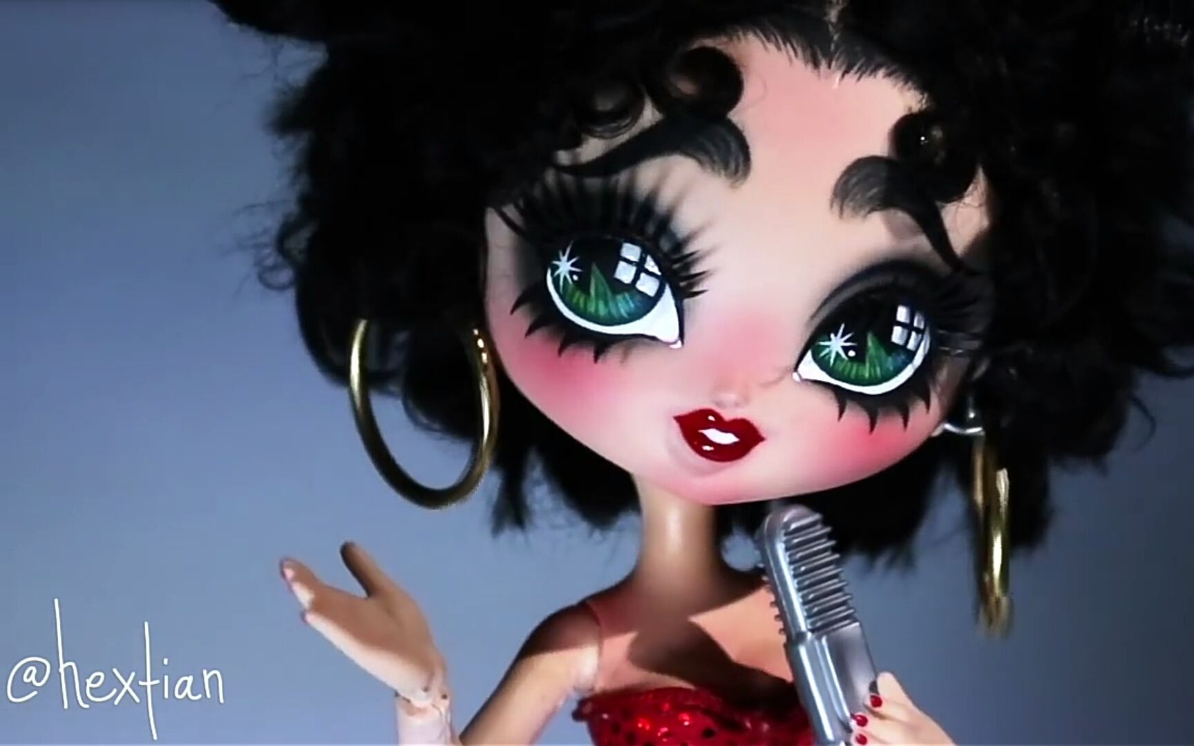 [图]【油管】HeXtian→Kuu Kuu Harajuku娃改→贝蒂小姐Betty Boop~