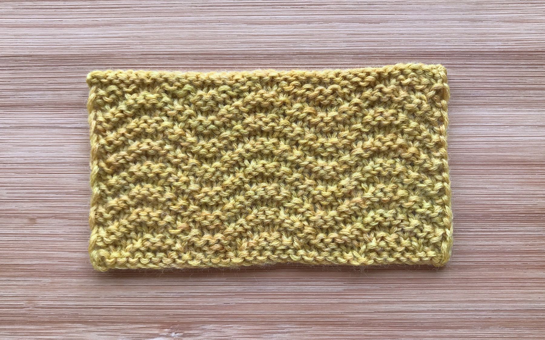 【轻描编织】只用上下针编织的波浪纹花样,精致立体,正反面一样,简单