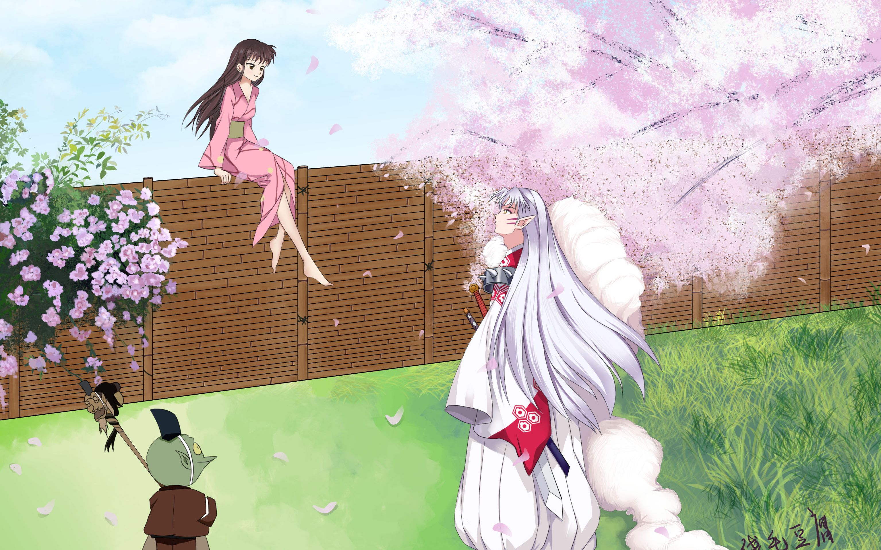 【杀铃】杀生丸和铃 "铃今天也有乖乖的哦"绘画记录贴