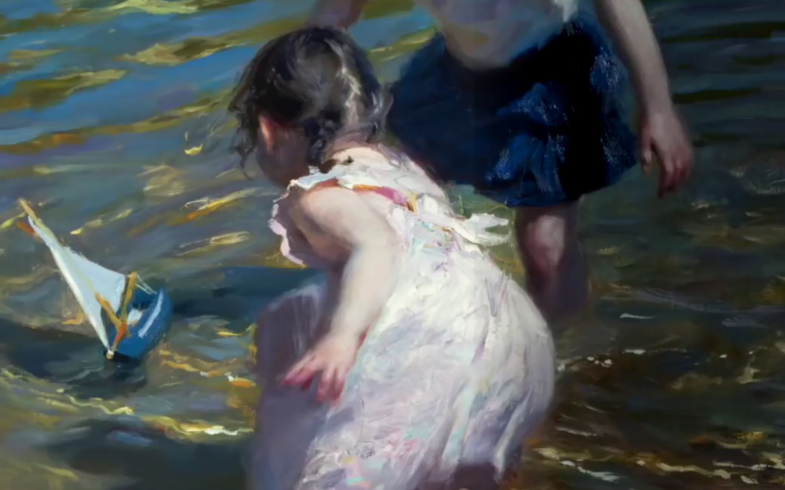 [图]【油画教程】VLADIMIR VOLEGOV Where does childhood go 65x80 cm oil on canvas