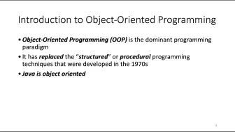 《冰点Java》第三十九讲：面向对象的基本概念（Introduction to Object-Oriented Programming）