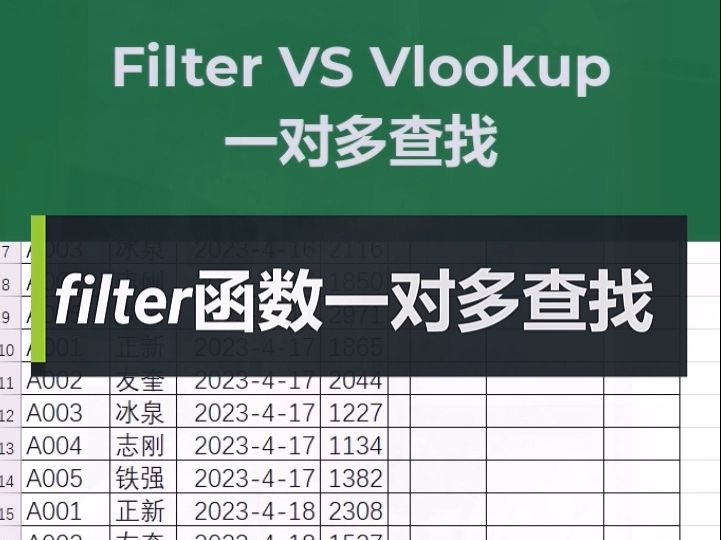 Excel filter函数一对多查找技巧哔哩哔哩bilibili