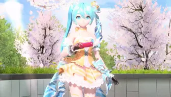 4K画质~【MIKU橙花公主】樱之雨  中文字幕版【初音未来】歌姬计划游戏PV