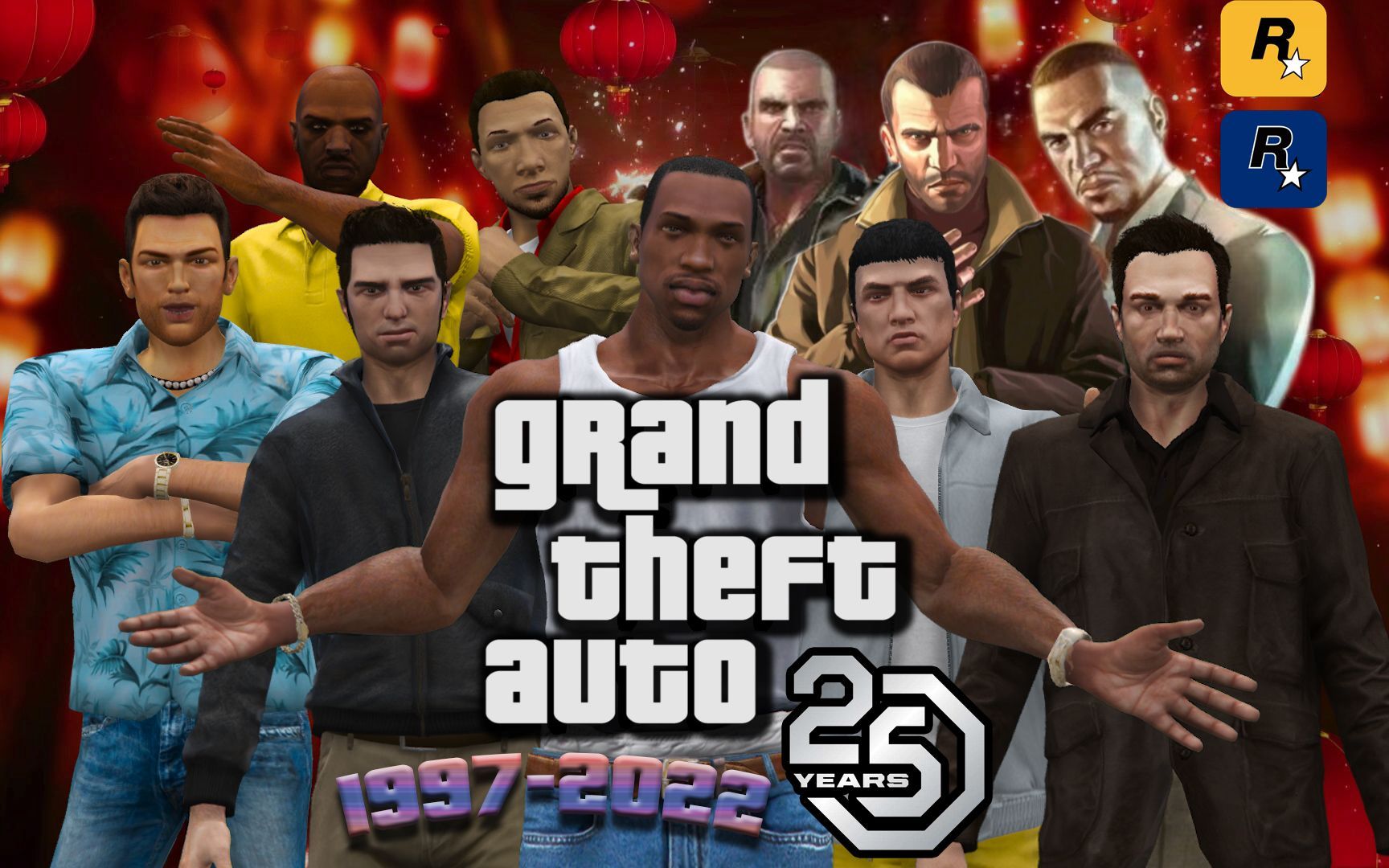 免费上映gta25周年纪念作电影完整版82分钟历代角色同屏演出up爆肝