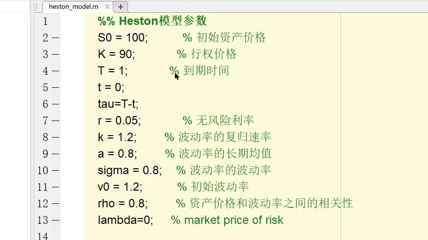 Heston模型期权定价的matlab实现哔哩哔哩bilibili