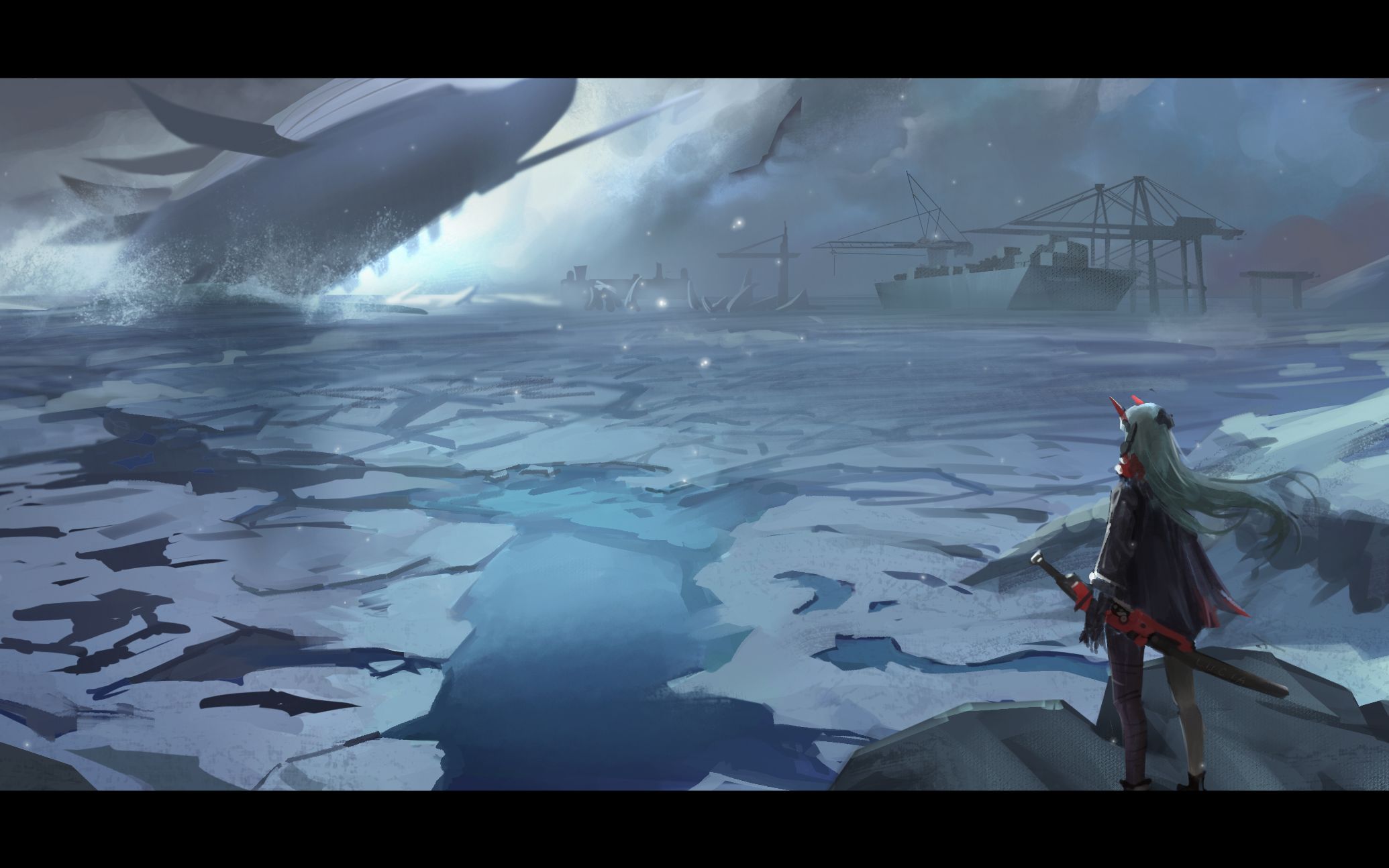 每日一涂20191229-战双帕弥什-极地暗流-碎冰裂刃 鲸鸣哀歌